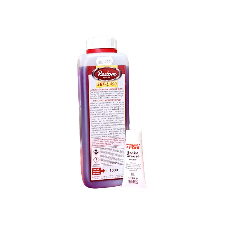 Liquide de frein silicone, homologué DOT 5