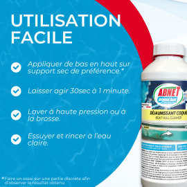ABNET - Original Boat - Déjaunissant Coque de Bateau - Élimine Rouille et Jaunissement - Résultat Rapide - 1L